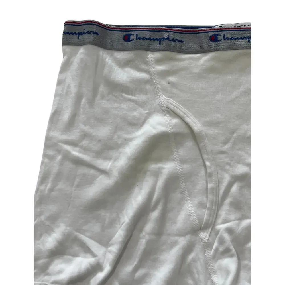 15-73 CHAMPION Men's 100% Cotton Boxer Briefs White XL